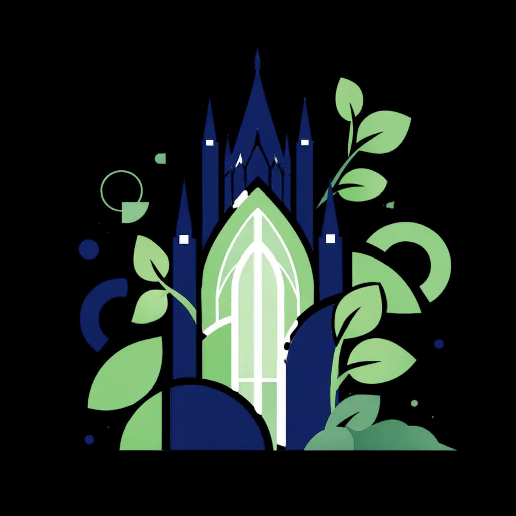 Abstract illustration of a calm, nature-inspired home and mind.